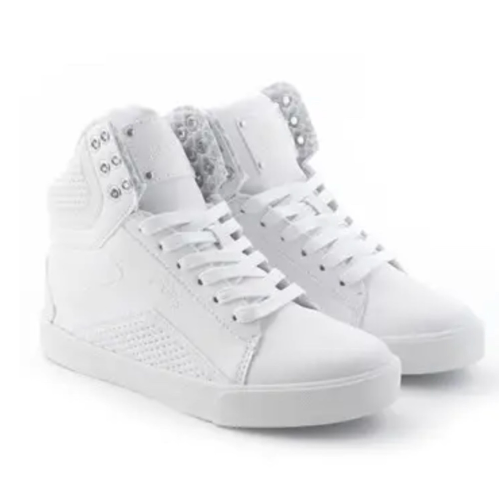 Pastry Pop Tart Grid Hip Hop Sneakers White Unisex Size 8